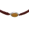 Tigerauge Armkette "Jewelry" Stahl/Textil