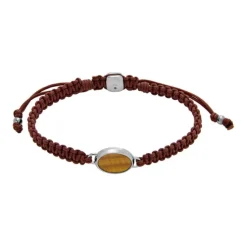 Tigerauge Armkette "Jewelry" Stahl/Textil