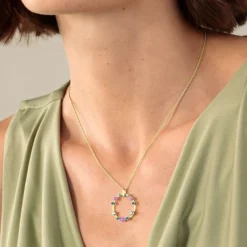 Topas Amethyst Anhänger Gold 585