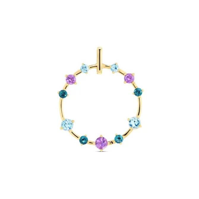 Topas Amethyst Anhänger Gold 585