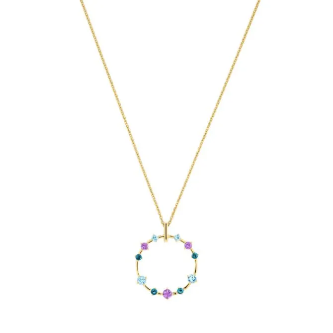 Topas Amethyst Anhänger Gold 585