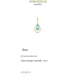 Topas Anh&auml;nger Gold 585