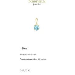 Topas Anh&auml;nger Gold 585