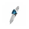 Topas Brillant Ring Wei&szlig;gold 585