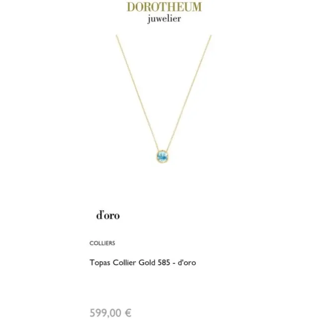 Topas Collier Gold 585