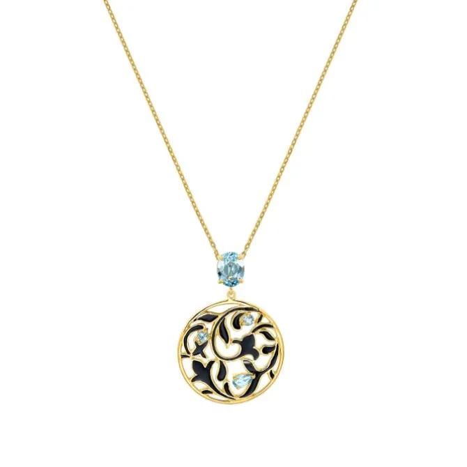 Topas Collier Silber 925 vergoldet