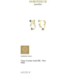 Topas Creolen Gold 585