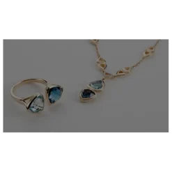Topas Diamant Collier Gold 585