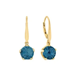 Topas Ohrh&auml;nger Gold 585 (beh.)