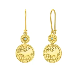 Topas Ohrringe "Globetrotter" Silber 925 vergoldet