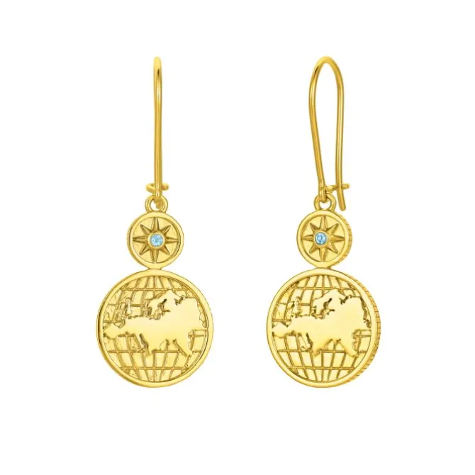 Topas Ohrringe "Globetrotter" Silber 925 vergoldet