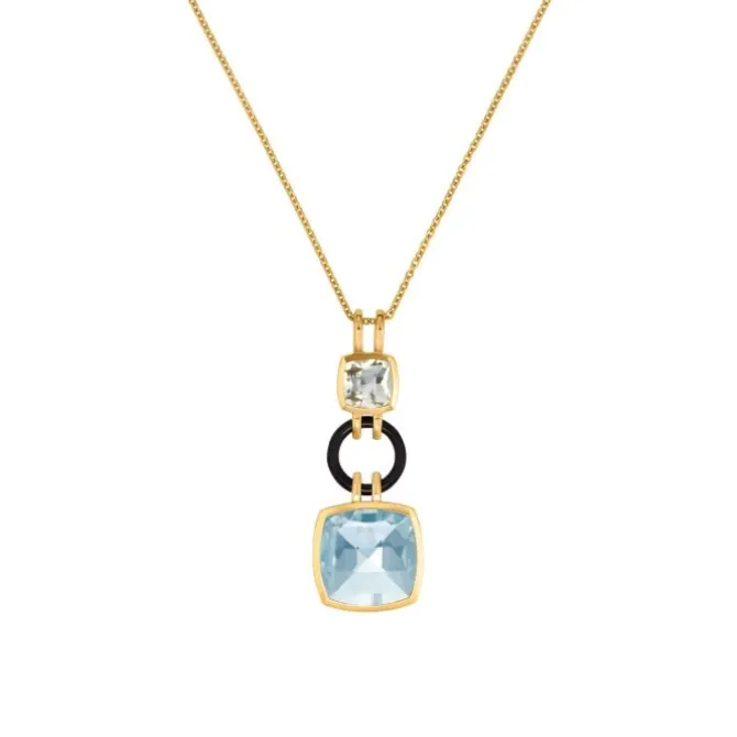 Topas Quarz Anhänger Gold 585