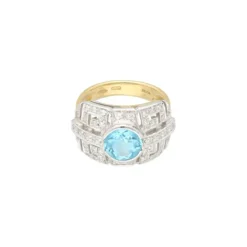 Topas Ring Gold/Wei&szlig;gold 750 - Gr. 57 - Privatbesitz