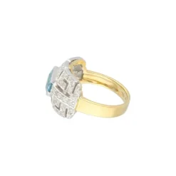 Topas Ring Gold/Wei&szlig;gold 750 - Gr. 57 - Privatbesitz