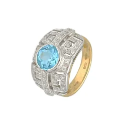 Topas Ring Gold/Wei&szlig;gold 750 - Gr. 57 - Privatbesitz