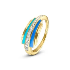 Topas Ring Silber 925 vergoldet