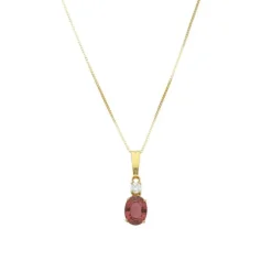 Turmalin Collier Gold 585 Zirkonia
