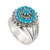 Türkis Ring Silber 925 Markasite