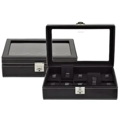 Uhrenbox f&uuml;r 10 Uhren Leder