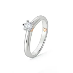 Verlobungsring Gold 585 bicolor Brillant 0,25 ct.