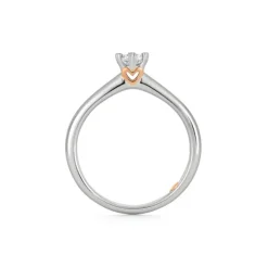 Verlobungsring Gold 585 bicolor Brillant 0,25 ct.