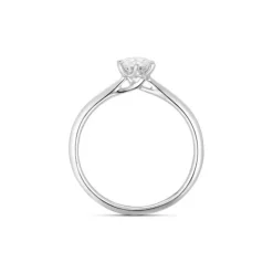 Verlobungsring Lab Grown Diamond Solitär Ring Weißgold 585 im Brillantschliff 0,50 ct.
