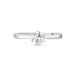 Verlobungsring Lab Grown Diamond Solit&auml;r Ring Wei&szlig;gold 585 im Brillantschliff 0,50 ct.