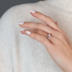 Verlobungsring Lab Grown Diamond Solit&auml;r Ring Wei&szlig;gold 585 im Brillantschliff 0,50 ct.