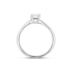 Verlobungsring Lab Grown Diamond Ring Wei&szlig;gold 585 im Smaragdschliff zus. 0,75 ct.