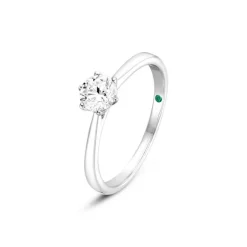 Verlobungsring Lab Grown Diamond Solit&auml;r Ring Wei&szlig;gold 585 im Brillantschliff 0,50 ct.