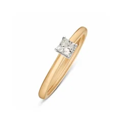 Verlobungsring Roségold 585 "Soft Peach" bicolor