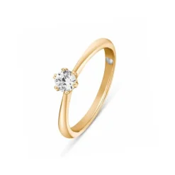 Verlobungsring Ros&eacute;gold 585 "Soft Peach" Brillant 0,25 ct.