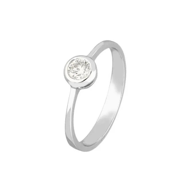 Verlobungsring Weißgold 585 Brillant 0,33 ct.