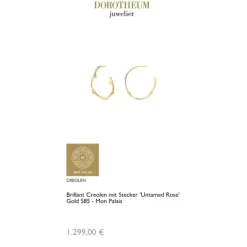 Brillant Creolen mit Stecker "Untamed Rose" Gold 585