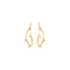 Brillant Creolen mit Stecker "Untamed Rose" Gold 585
