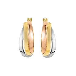 Creolen Gold 585 tricolor