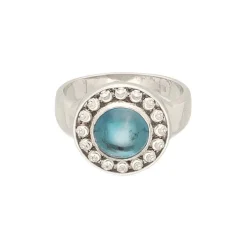 Imitationsstein Ring Wei&szlig;gold 750 - Gr. 54 - Privatbesitz