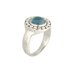Imitationsstein Ring Wei&szlig;gold 750 - Gr. 54 - Privatbesitz