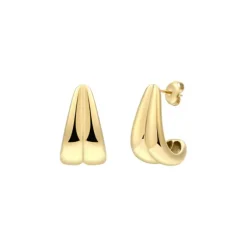 Ohrstecker "DUO DROP" Stahl vergoldet